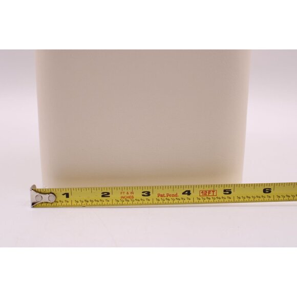 NEW Leather Beige Tissue Box Cover Square 5x6" Cream Ivory Neutral Minimalist - Picture 4 of 9